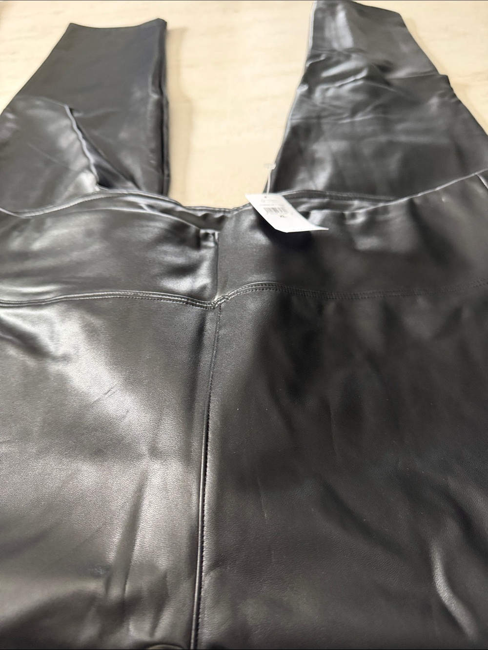 GAP Black Faux Leather Leggings